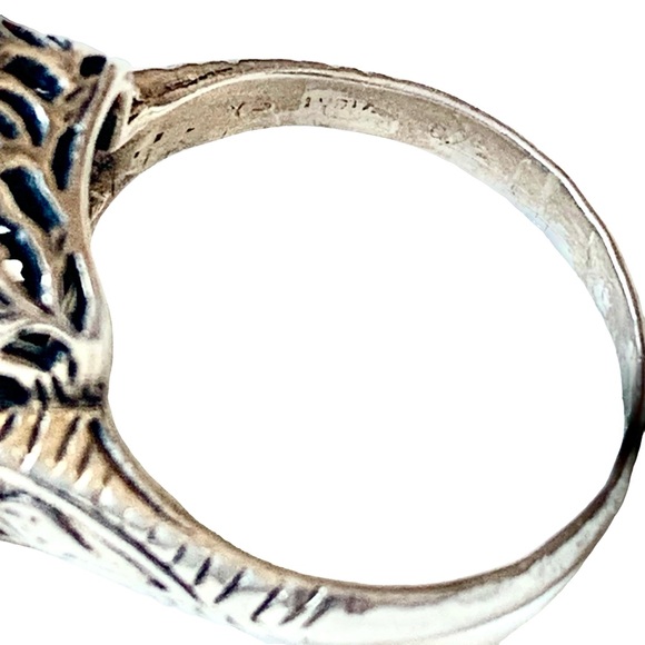 YS Labradorite Gemstone Sterling Silver Ornate Filigree Woman’s Ring Jewelry - Picture 10 of 12